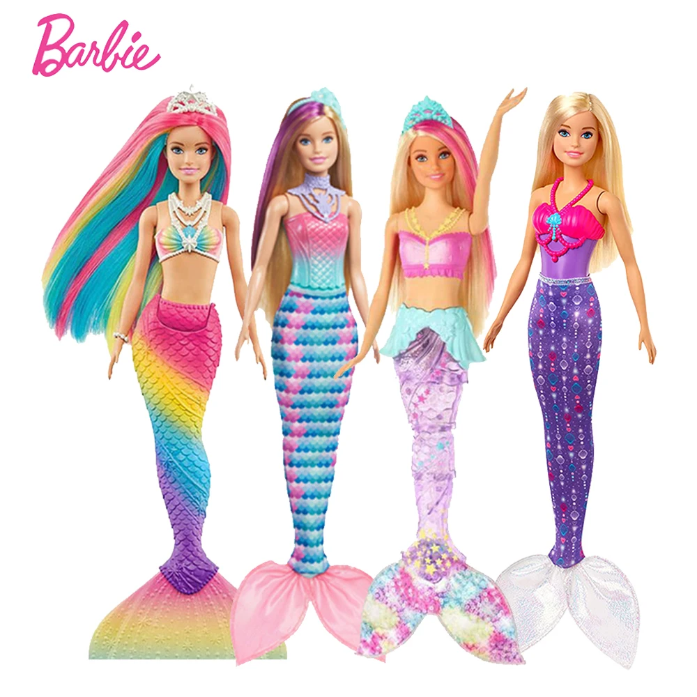 

Оригинальная кукла Барби Dreamtopia, Русалка с изменением температуры, куклы для девочек, кукла Принцессы Барби, игрушки для детей, Сказочная игр...