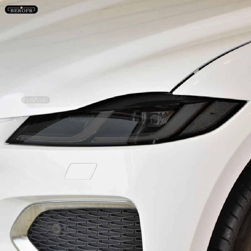 For Jaguar XE XF XJ F Type I Pace E Pace F Pace Accessories 2 Pcs Car Headlight Protective Tint Film Smoked Black TPU Sticker For Jaguar XE XF XJ F Type I Pace E Pace F Pace Accessories 2 Pcs Car Headlight Protective Tint Film Smoked Black TPU Sticker