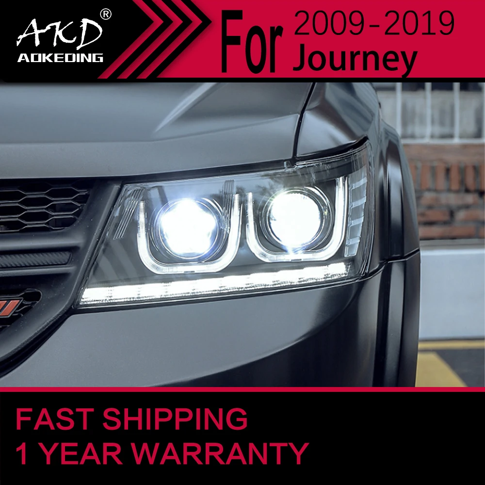 Автомобильные фары для Dodge Journey LED Headlight 2009-2016 JCUV Head Lamp Drl Projector Lens Automotive Accessorie on.