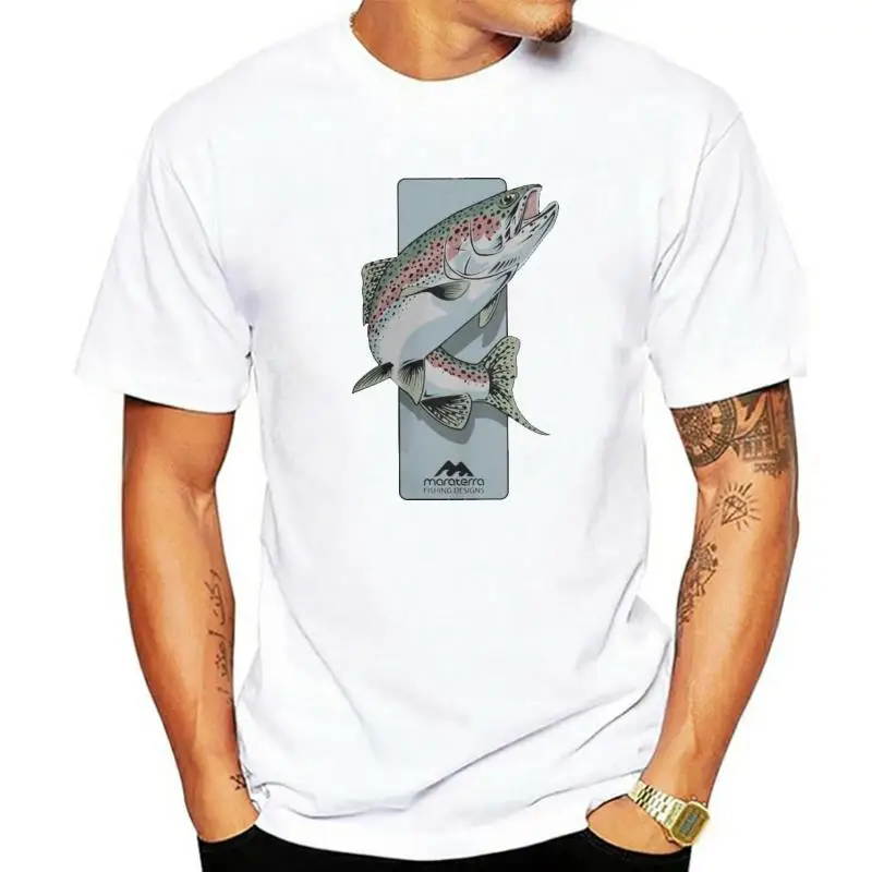 

Rising Trout Tshirts Men Cotton Funny Tee Shirts Round Neck Fish Funny Fisherman Tee Shirt Clothes Plus Size