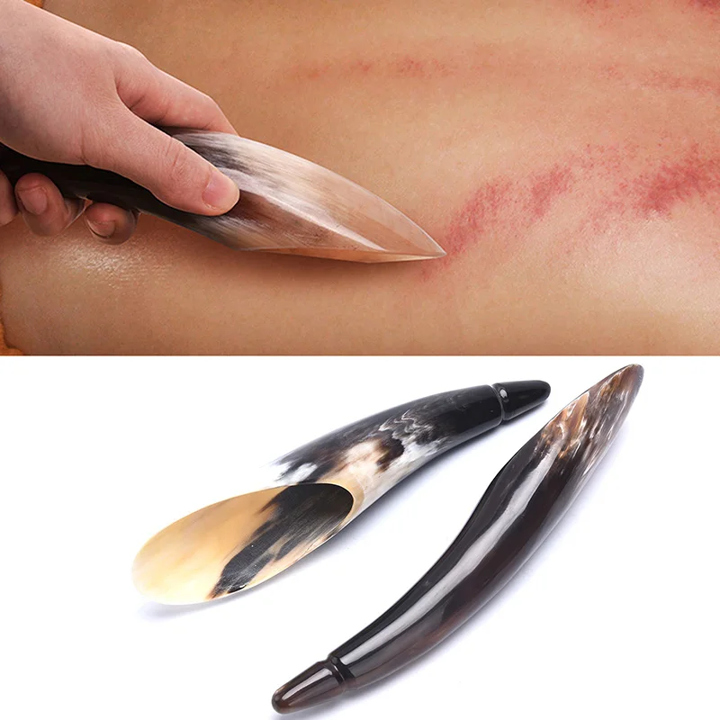 1 шт. натуральный рог буйвола доска Гуаша скребковая пластина для спа массажный