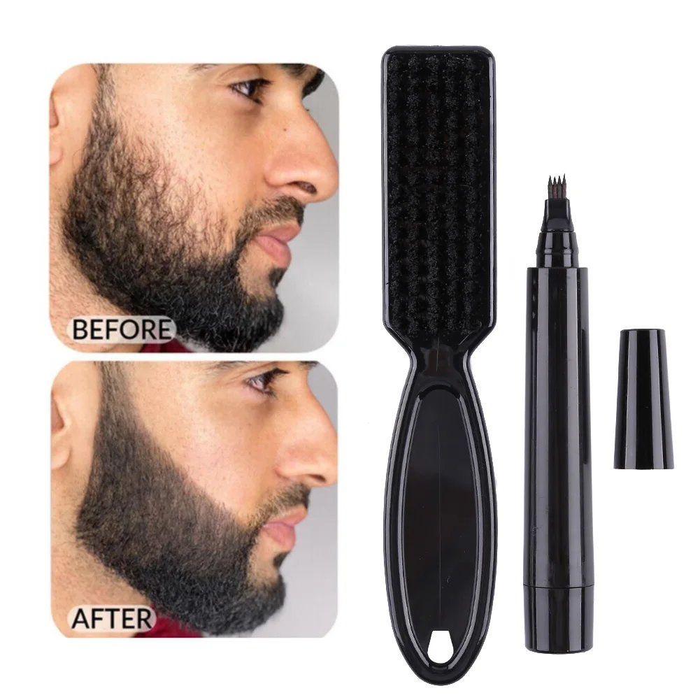 

Home use Men Beard Growth Pen Kit Facial Hair Moustache Repair Shape Regrowth Pen Beard Enhancer Nourish Anti Hair Loss Set