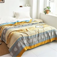 5 layer woven gauze blanket twin queen size throw blanket for bedroom lightweight cozy bedspread multifunctional all season use