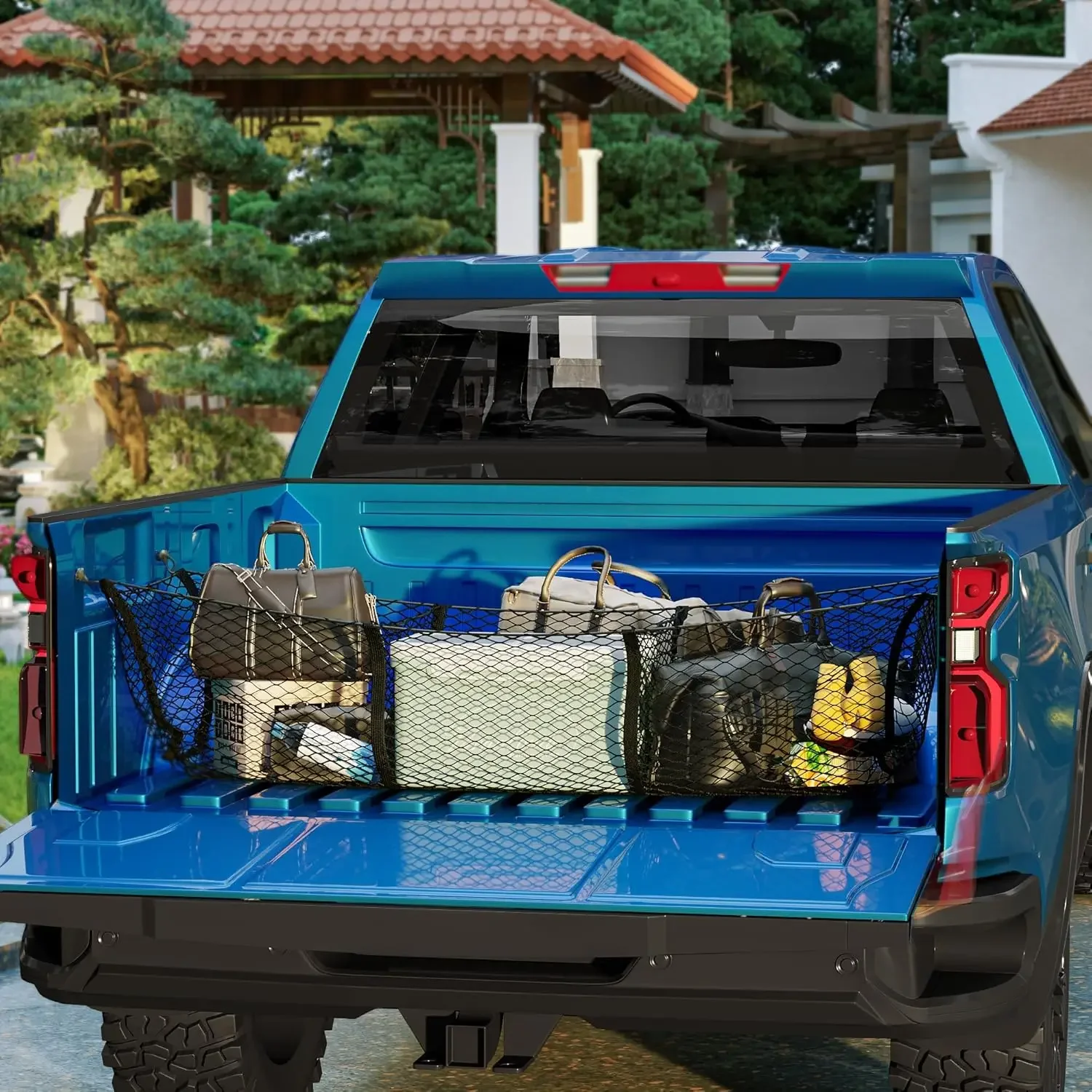 Фото Для Ford Ranger T6 Wildtrak Raptor Everest T7 T8 T9 2026, сетка для багажника, органайзер для хранения багажа, сетка, автомобильные аксессуары №1