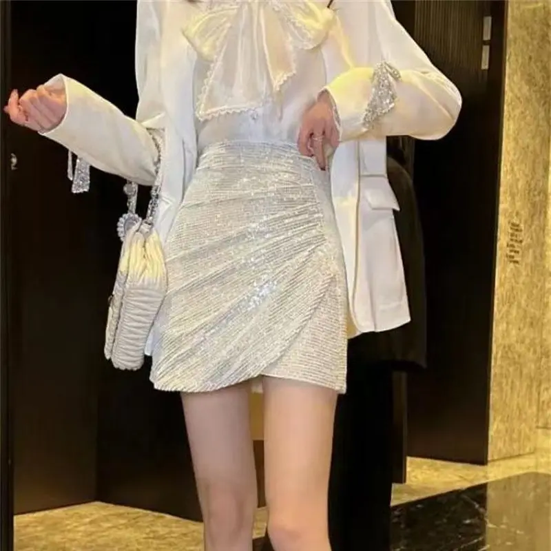 Юбка женская демисезонная трапециевидная со складками и завышенной талией