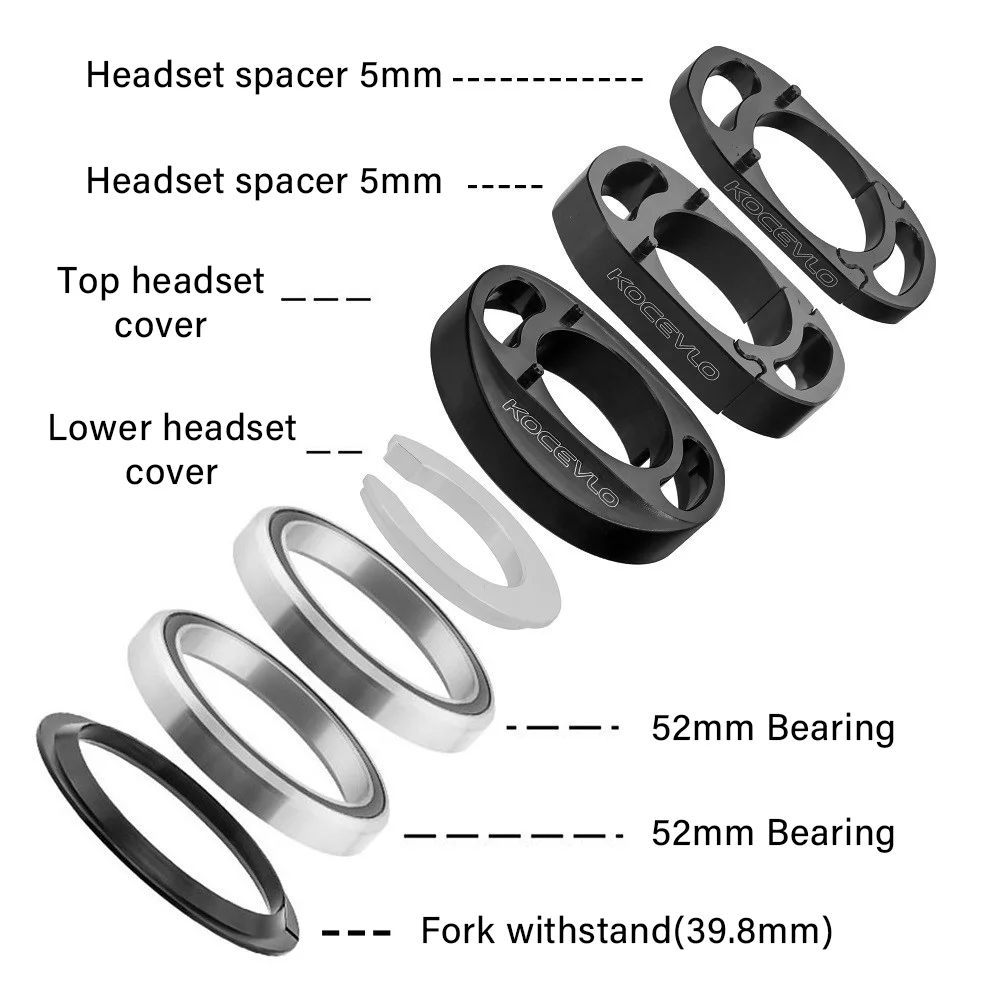 

Bicycle Headset Mountain Bike Support ACR System Innerline Bowl Set Lifting Core CNC Aluminum Alloy Innerline Washer