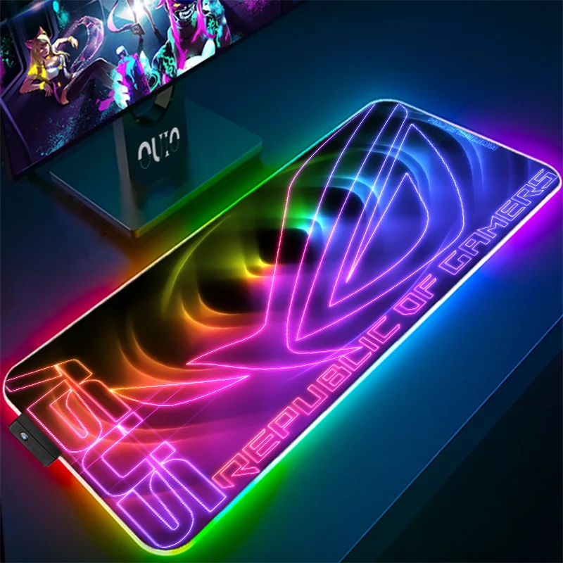 

City Asus Rog Pc Accessories Rgb Led Mouse Pad Gaming Play Mats Gaming Setup Mesa Gamer Backlit Mat Republic of Gamers Mouse Mat