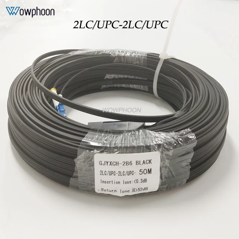 500M 3 Steel 2 Core Outdoor FTTH Drop Cable SC LC ST FC Connector G657A1 Fiber Optic Patch Cord Cable 2 Core