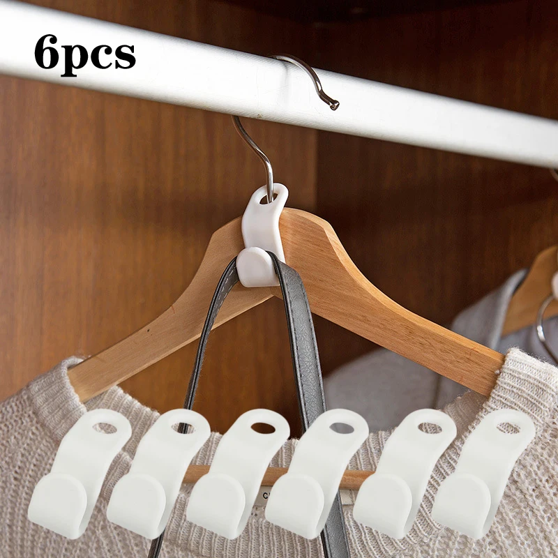 

Wardrobe Space-saving Multi-function Hanger Clothes Hanger Connector Hooks Plastic Closet Stack Hanger Rack Bedroom Storage Orga