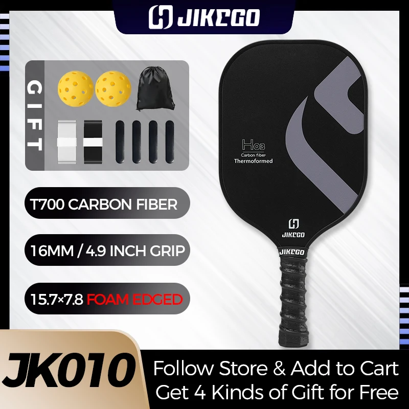 JIKEGO 16 мм термоформованная ручка для пиклбола из углеродного волокна 4 9 дюйма