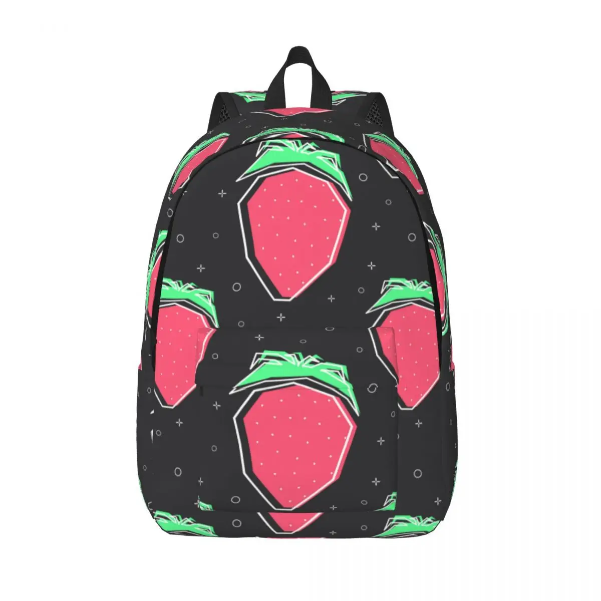 

Flat Line Strawberry Backpack Unisex Travel Bag Schoolbag Bookbag Mochila
