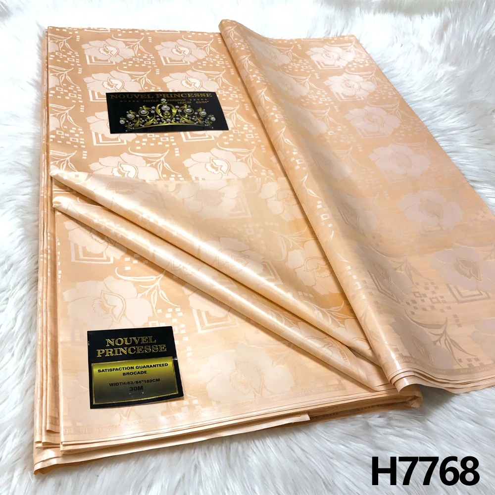 

5 Meters Autriche 100% Cotton Jacquard Brocade Bazin Fabric High Quality Soft Touch Bazin Riche Material From Senegal HJ7768