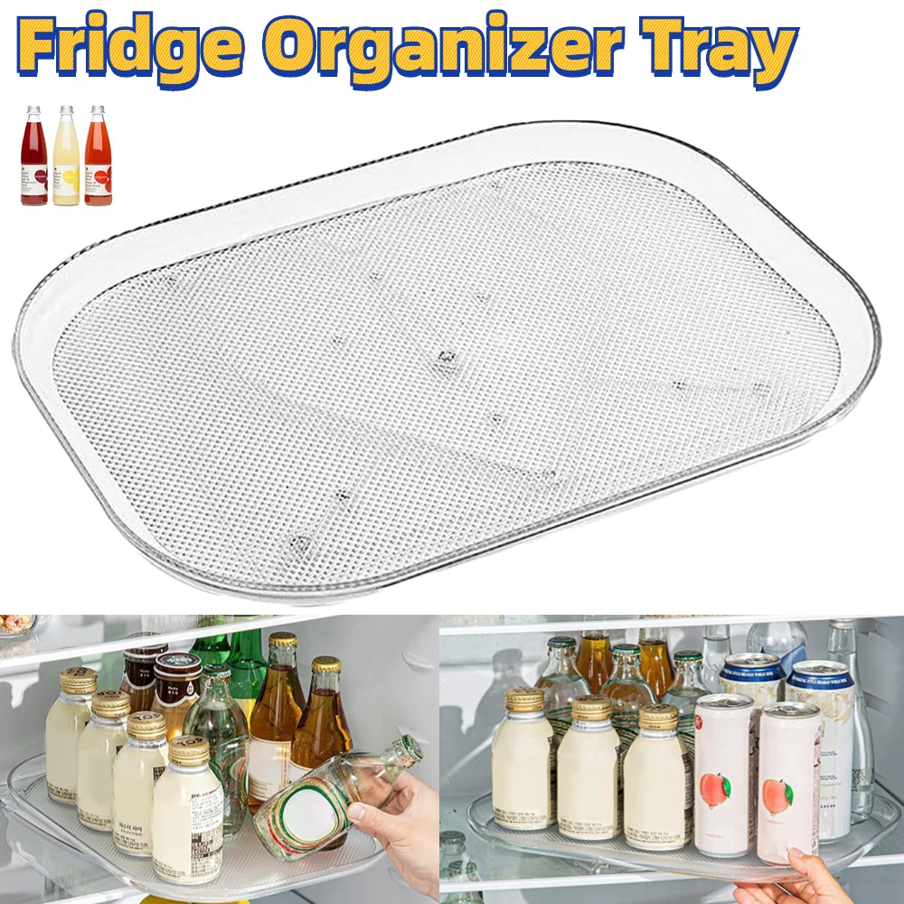 

Turntable Organizer For Refrigerator 360 Rotatable Rectangle Storage Rack Clear Turntable Rack For Kitchen Cabinet Table Pantry
