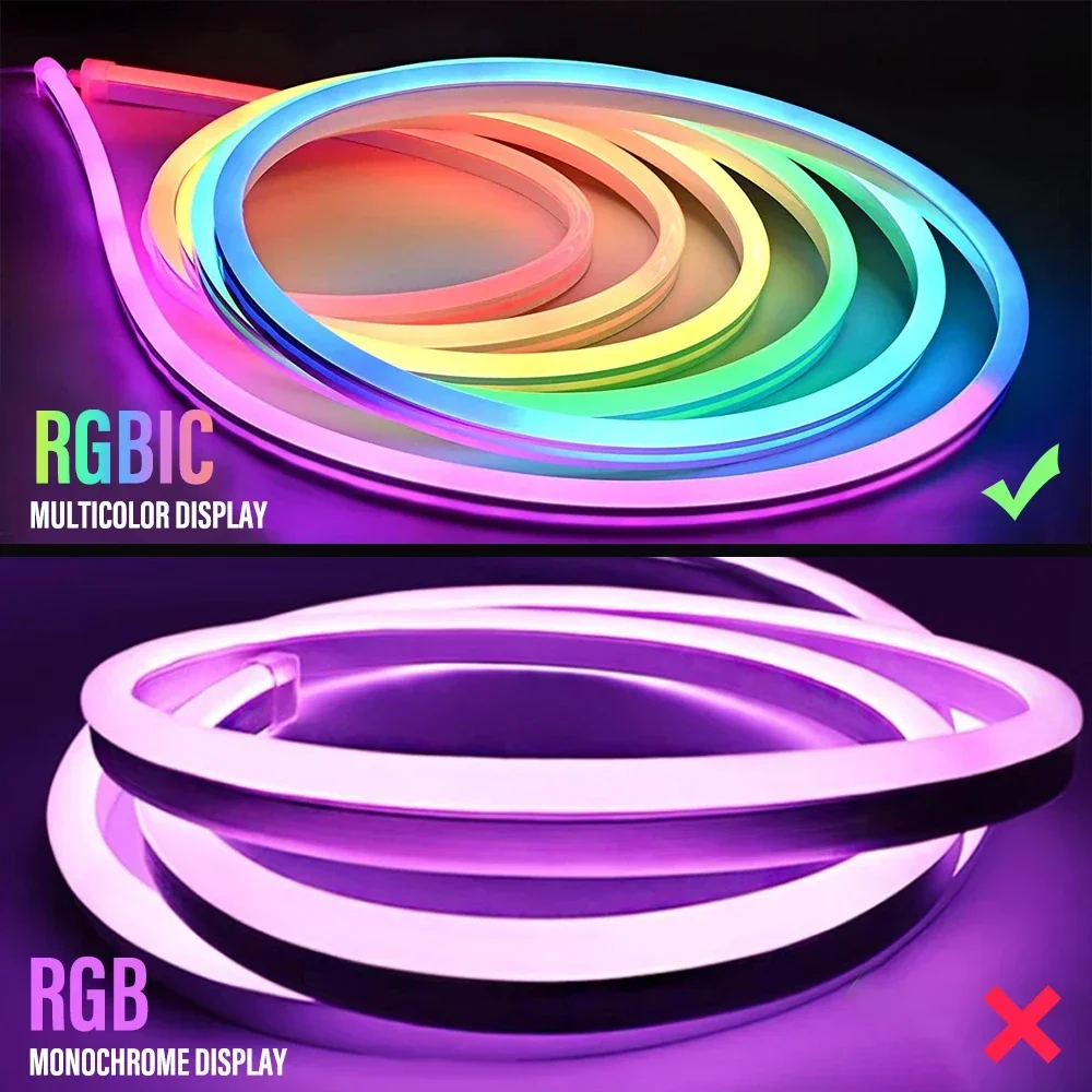 RGB-Лента светодиодная неоновая Водонепроницаемая с поддержкой Wi-Fi и Bluetooth