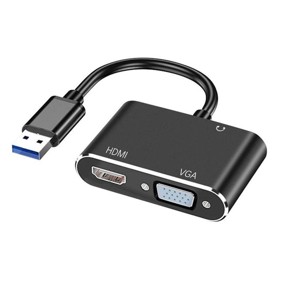 Адаптер VGA совместимый с USB 3 0 и HDMI 1080P HD |