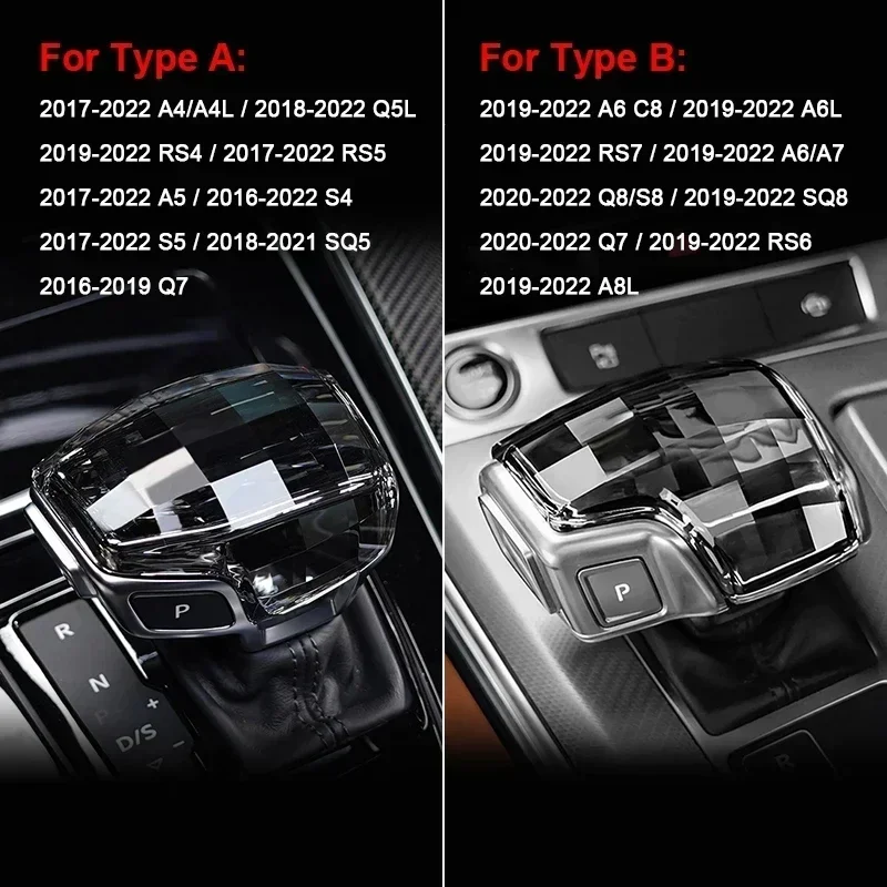 Для Audi A4 A5 A6 A7 A8L Q5 Q7 Q8 RS4 RS5 RS6 RS7 S4 S5 SQ5 QS8 автомобильная кристаллическая ручка