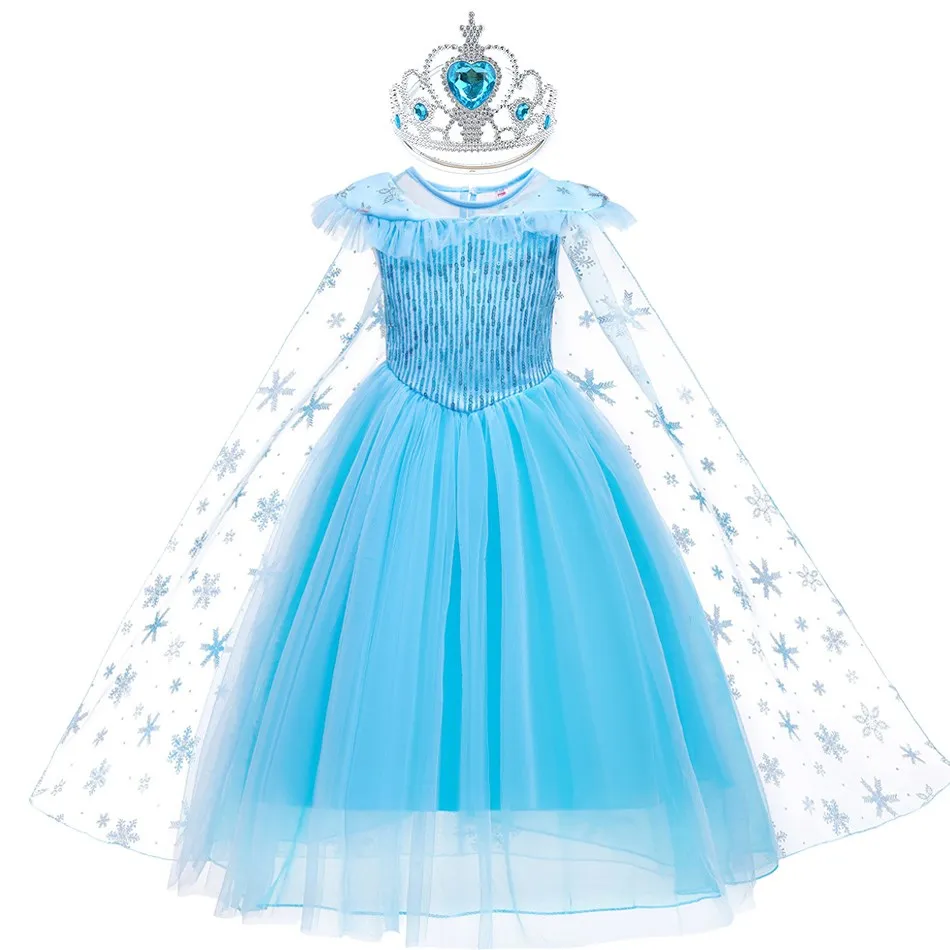 

Платье Эльзы для маленьких девочек 3-10 лет