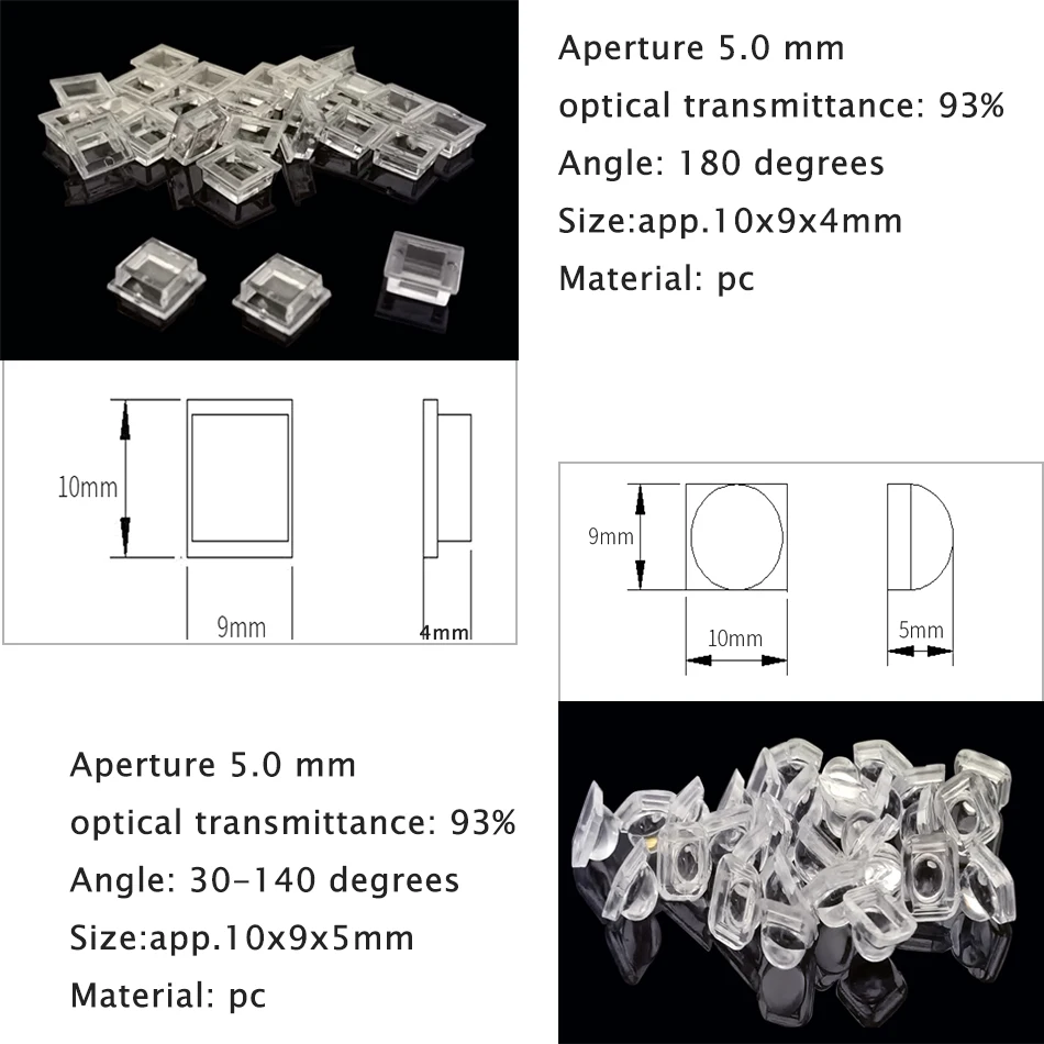 Фото 50 шт., 5050 Φ для 5050 SMD WS2812 APA102 WS2811 SK6812 30 60 90 120 140 180 градусов №4