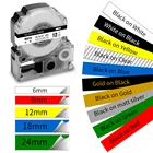 1PK Label Tape SS12KW 12mm Cassette Ribbons Label Tape Compatible for EPSON LW-300 LW-400 LW-600P LW-700 LC-4WBN9 Label Maker
