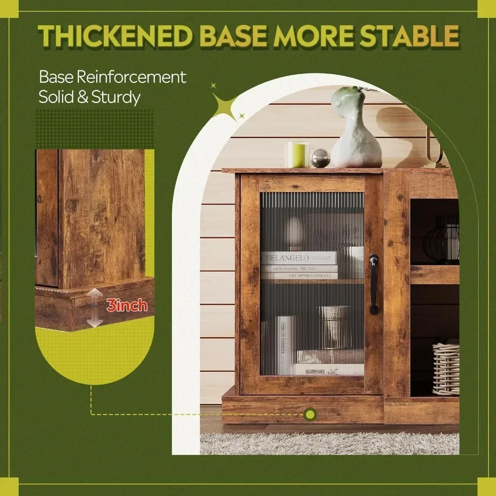 Подставка для телевизора в стиле ретро 65-дюймовых ТВ-приставок с полками