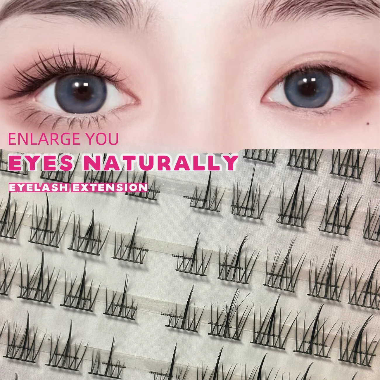 10 рядов подсолнуховых ресниц большой емкости натуральные накладные ресницы DIY 120