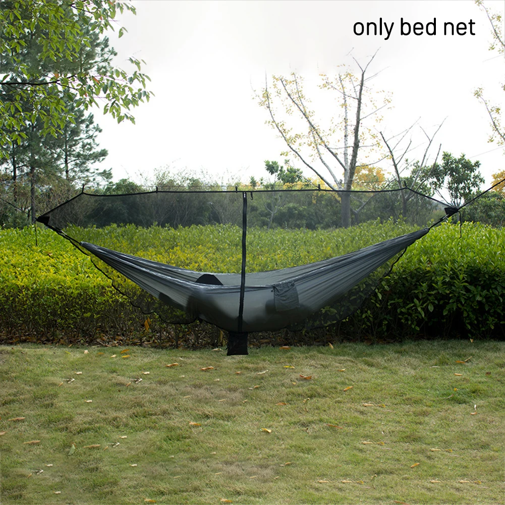 

Outdoor Double Bug Mosquito Hammock Net Camping Zipper Separating Lightweight With Hooks