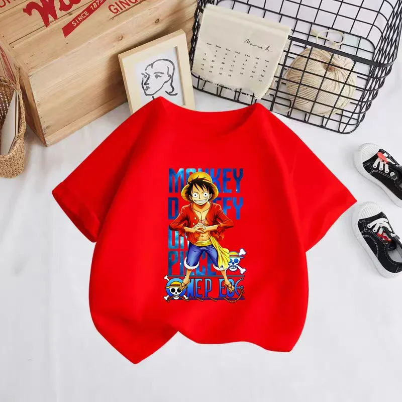 Детская футболка-Луффи с коротким рукавом
