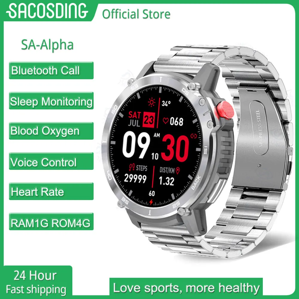

Outdoor Militaire 3ATM Waterdichte Horloges Bluetooth Call Smartwatch Sport Voor Mannen Horloge Klok 2023 Nieuwe Voor Xiaomi Rea