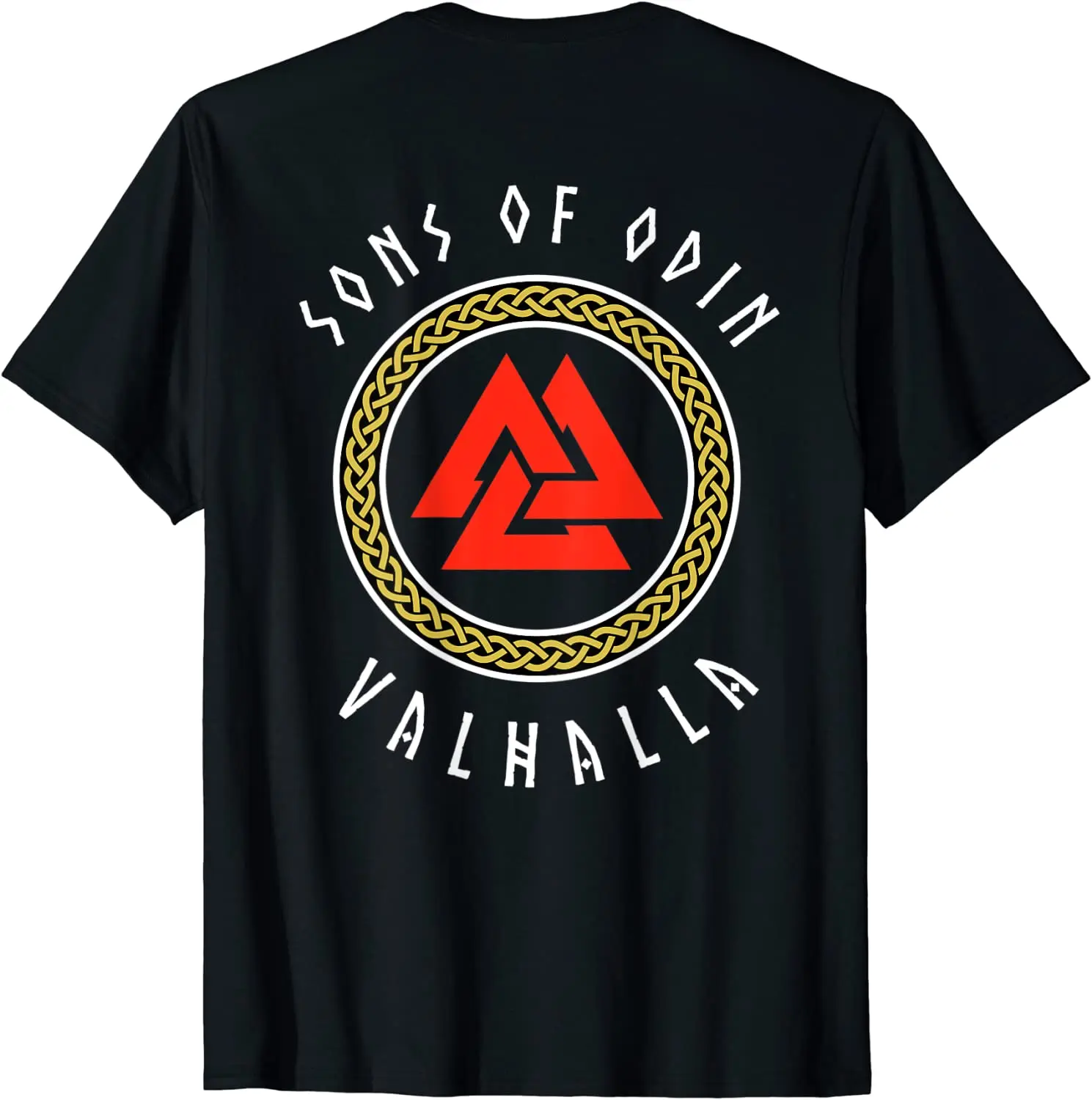 

Sons of Odin Valhalla - Viking Valknut Men T-Shirt Summer Short Sleeve Casual 100% Cotton O-Neck Tops Tees