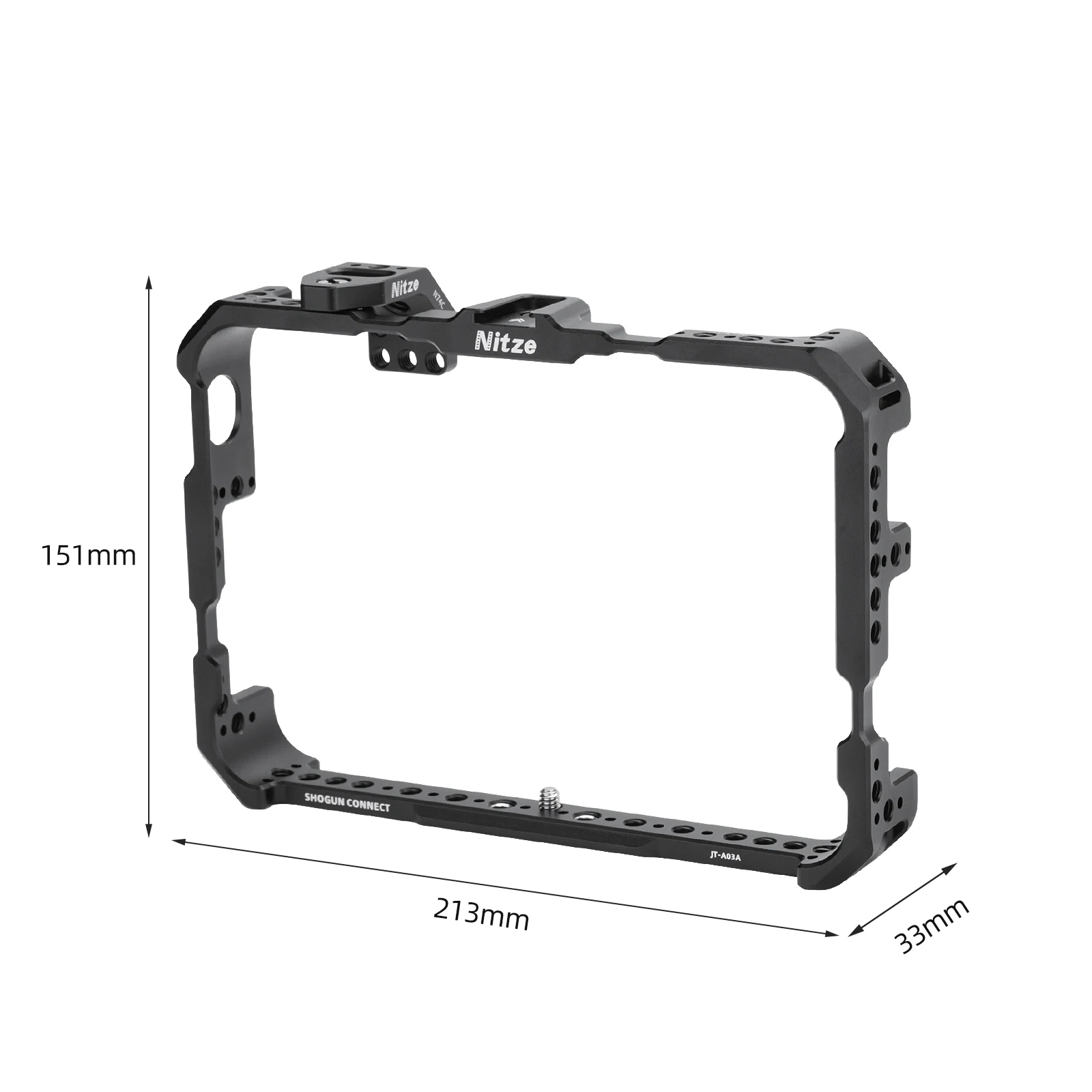 Клетка Nitze для монитора Atomos Shogun CONNECT с монтажной пластиной JT-A03B