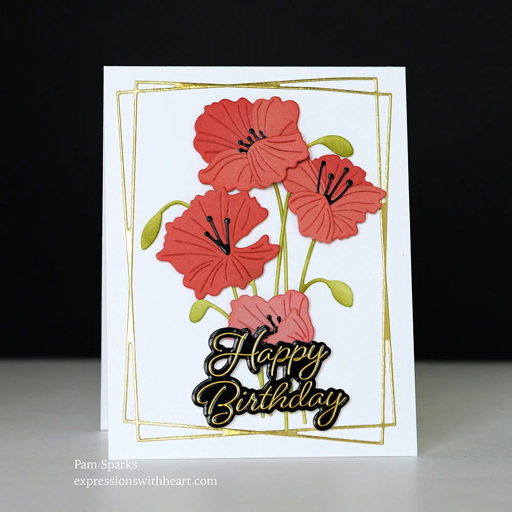 

May 2023 New Arrival Poppy Flowers Stem Metal Cutting Dies for Photo Scrapbooking Making Card Embossing Decoration Handicrafts