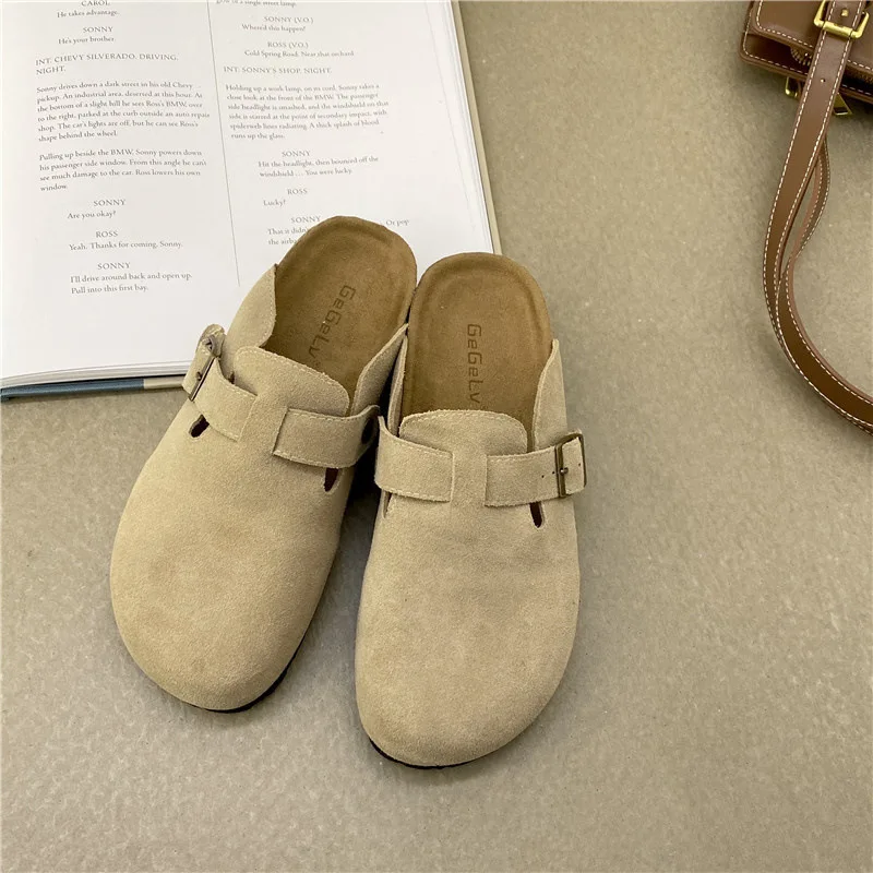 IPPEUM Women's Mules Casual Clogs Slippers 2023 New In Summer Outdoor Round Toe Flats Designer Dupes Shoes images - 6
