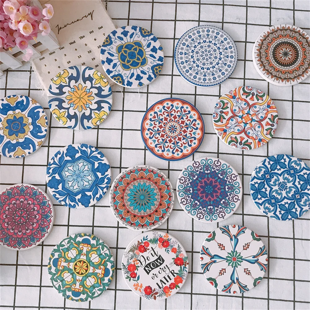 

Cup Pad Diatom Kitchen Home Office Non-slip Homestay Absorbent Kitchen Supplies Coffee Coaster Round Household Heat Insulation