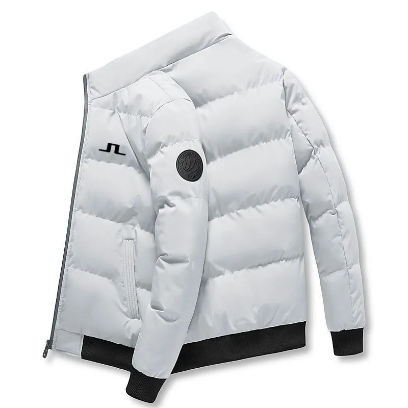 Men Golf Wear Golf Jacket Malbon Golf Jacket Men's Cotton-padded Jacket Thickened Thermal Jacket Men Down Golf Clothing