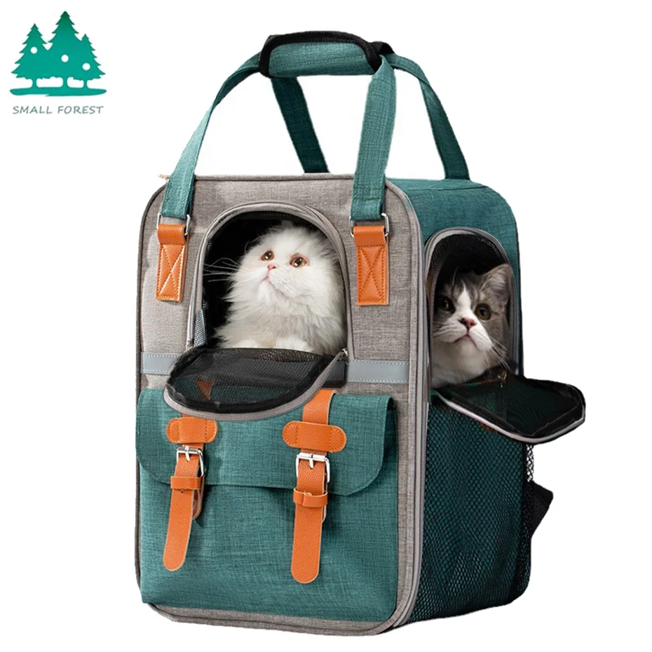 

High Capacity Pet Cat Bag Carrier Outgoing Carry Backpack Double Shoulder Big Travel Breathable Puppy
