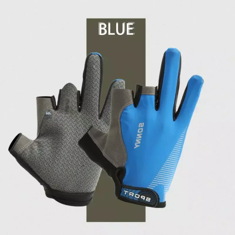 

Pair Fishing Gloves Women Men Fishing Protection Anti-slip Gloves Three Fingers Outdoor Half Finger Angling Fishing Equipment