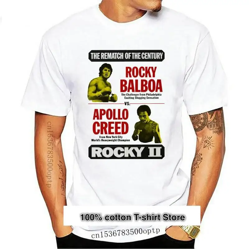 

Camiseta de boxeo Rocky Balboa Vs Apollo Creed, divertida camiseta de tren de recuerdo de película de moda, regalo, novedad