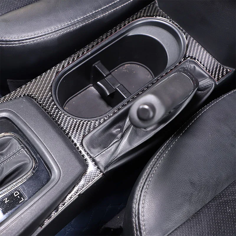 

Мягкий автомобильный держатель стакана для воды из углеродного волокна с центральным управлением для Subaru Forester 2013-2018, панель, крышка, отделка, наклейка, автомобильные аксессуары