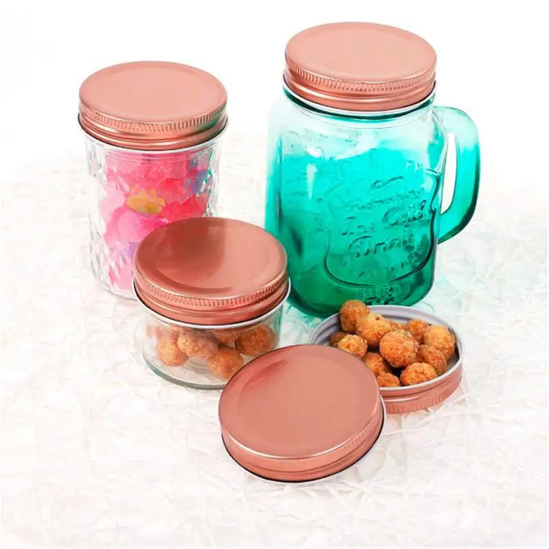 

Ball Jar Lids Leak Free Mason Jar Covers With Silicone Rings 10Pcs Canning Lids 2.76in Sealed Storage Mason Jar Lids Leak Free