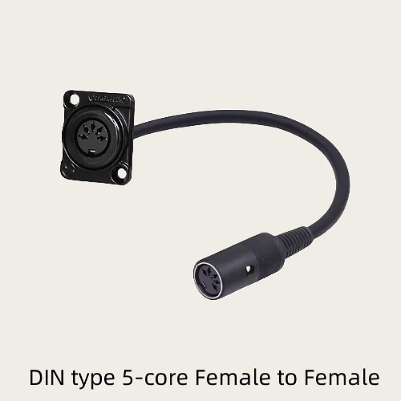 D-тип XLR для крепления на панели с разъемом папа/гнездо Проходной сквозной кабель