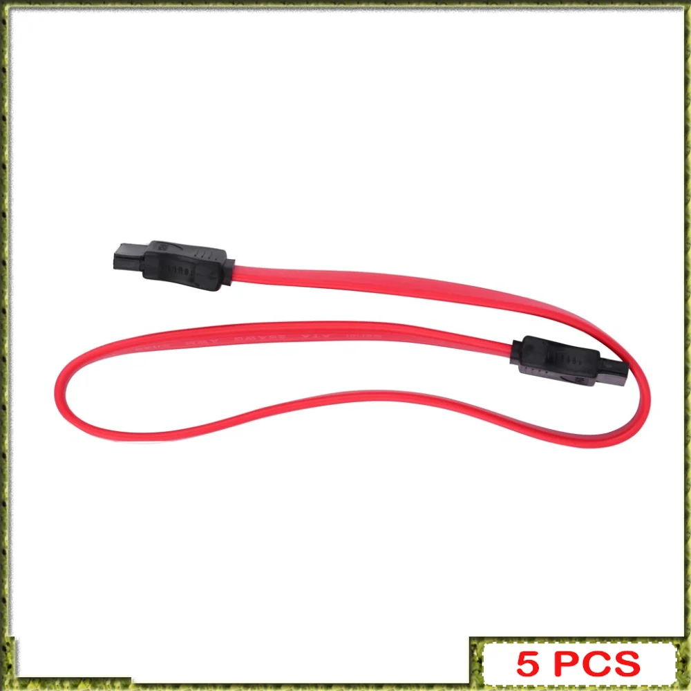 5pcs Serial 2 Cable Lead Hard Drive Data SATA II Data Cables Connecting Serial ATA Hard Drive To Serial ATA for Mother Board