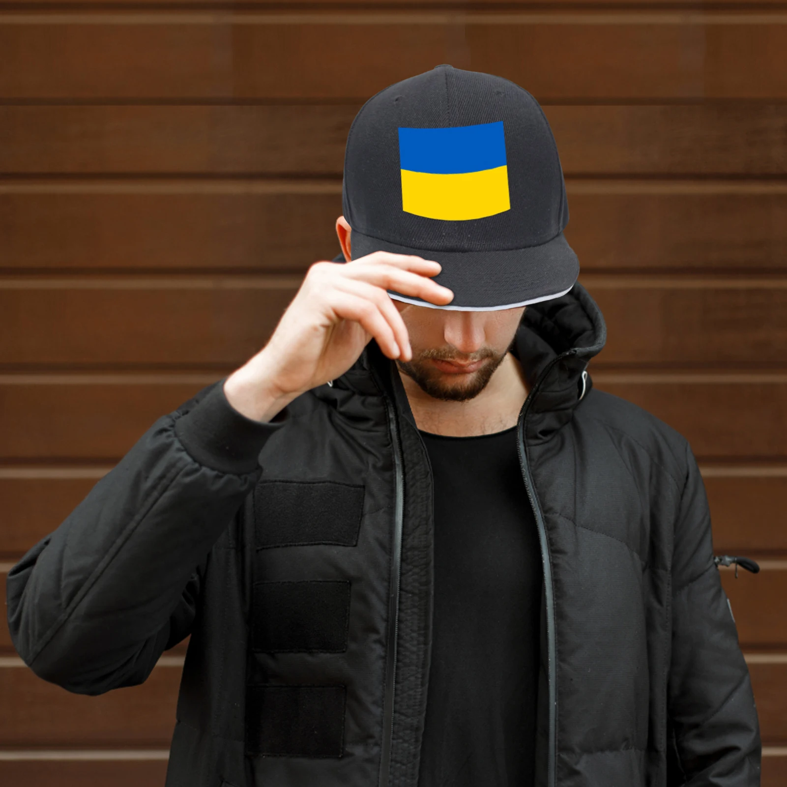 

Украинский флаг, бейсболки, Классическая унисекс спортивная шапка с принтом, регулируемая глухая Высокая булочка, шапка с отверстием для хв...