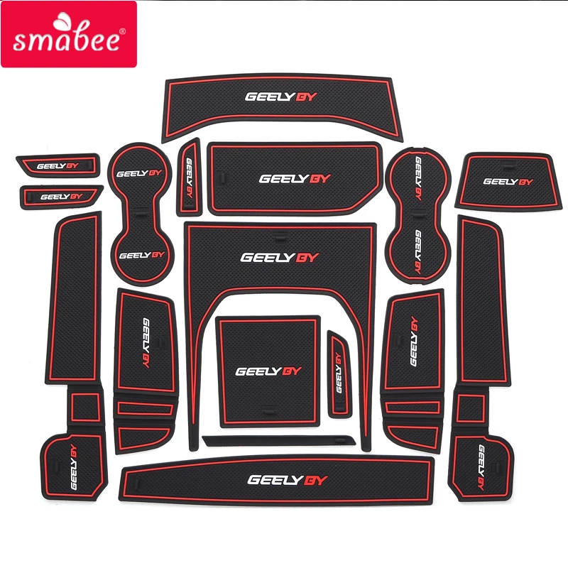 

Smabee Car Gate Slot Cup Mat for Geely Coolray SX11 Nero Anti-Slip Door Groove Pad Non-Slip Interior Accessories Coaster