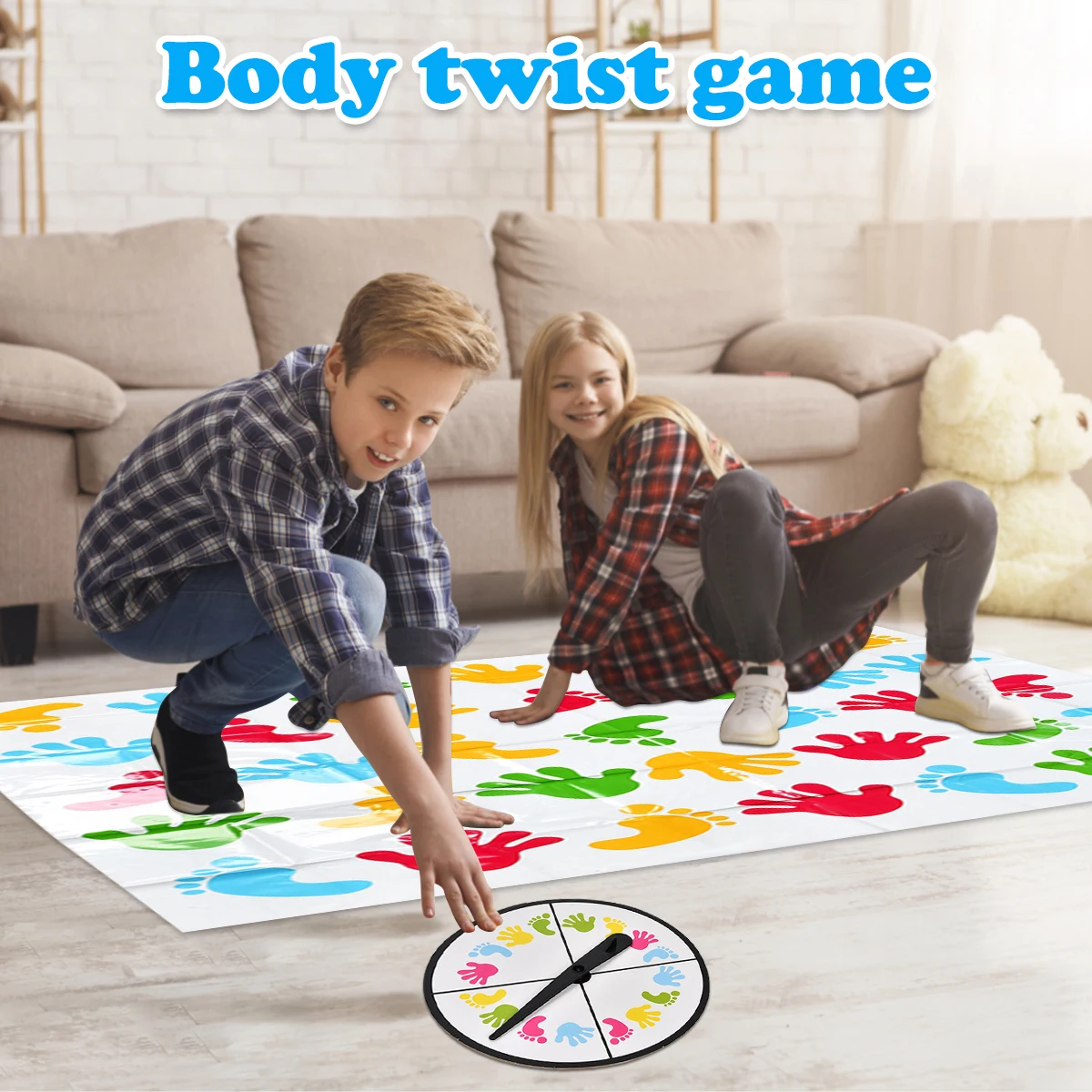 

Twister Game Indoor Outdoor Toys Fun Game Twisting the body For Children Adult Sports Interactive Group Toy Dance Mat