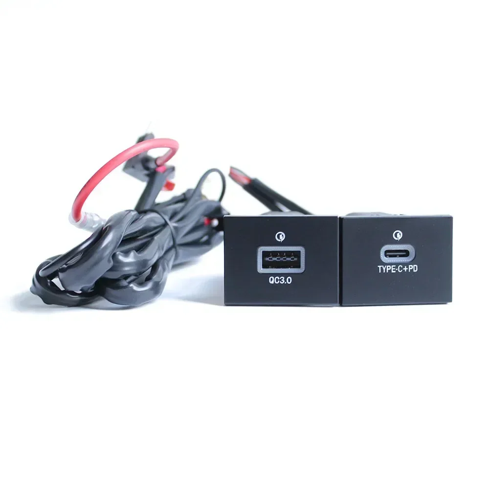 

Быстрое Автомобильное зарядное устройство 12 В/24 В QC3.0 USB PD Тип C, зарядный выходной адаптер питания для Ford Focus 2 2004-2011 mk2, аксессуары