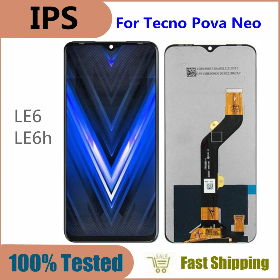 6 8 &quotдля Tecno Pova Neo ЖК-дисплей с сенсорной панелью замена дигитайзера экрана для LE6