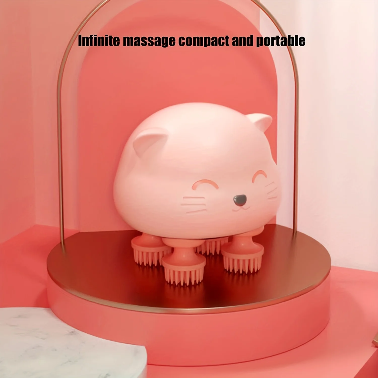 

Portable Electric Massager For Pet Cat Dog, Animal Head Shape Massager USB Charging Massager