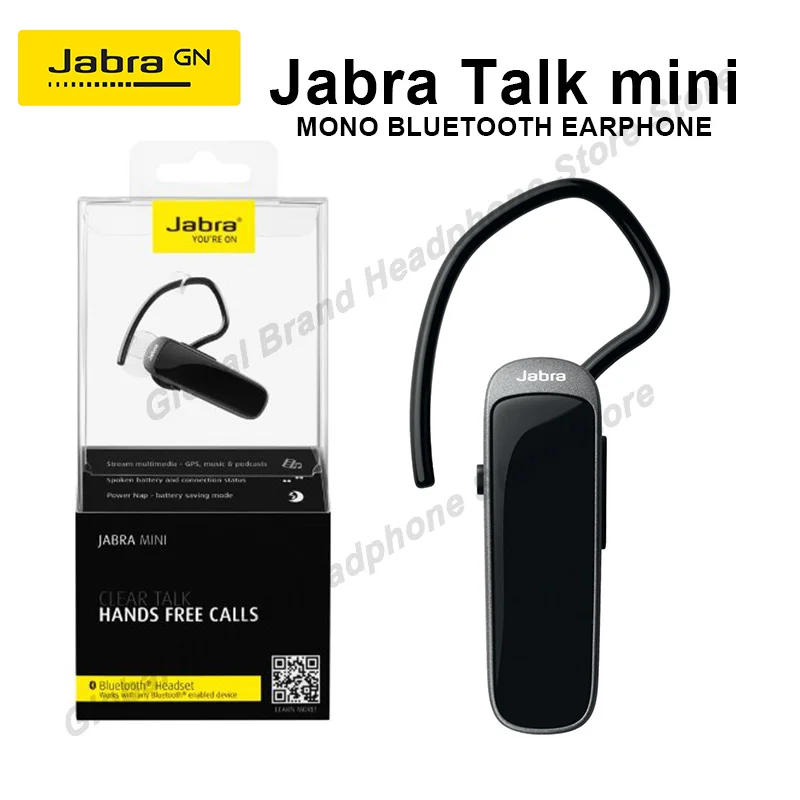 

100% оригинальная Беспроводная Bluetooth-гарнитура Jabra Talk Mini, гарнитура с одним звуком, бизнес-гарнитура с HD-вызовами, наушники с микрофоном