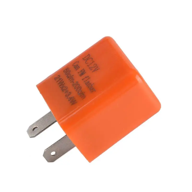 

2-Pin Electronic Turn Signal Flasher Relay 1pcs Fix Motorcycle Turn Signal Hyper Flash 12V Adjustable Motorcycle LED Blinker Ind