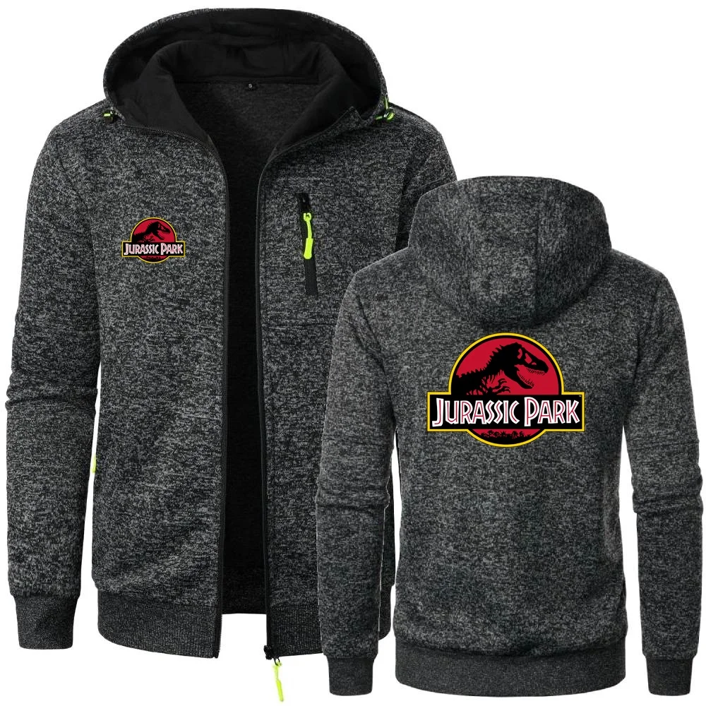 Новые мужские толстовки с капюшоном JURASSIC PARK World Dinosaur Graphic Толстовки Кардиган для